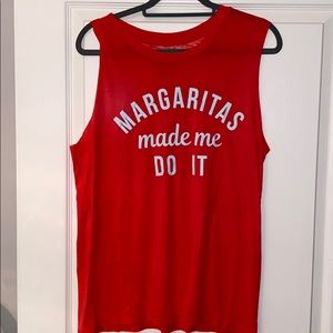 ‘Margaritas made me do it’ graphic tank top